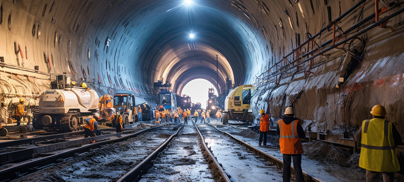 Byggeplass, tunnel